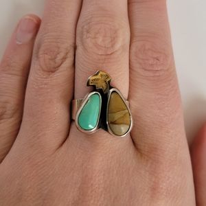 Silver Turquoise Jasper Handmade Ring